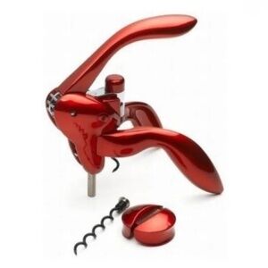Candy Apple Red Houdini Lever Corkscrew
